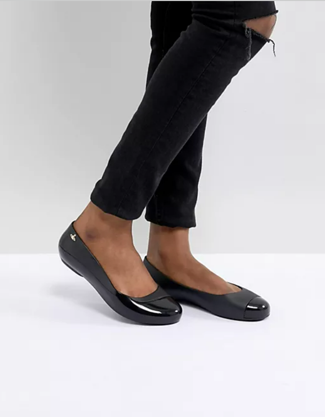 Vivienne westwood flat black on sale shoes