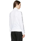 Givenchy White Silver Long Sleeve Technical Jersey Tracksuit Jacket