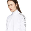 Givenchy White Silver Long Sleeve Technical Jersey Tracksuit Jacket