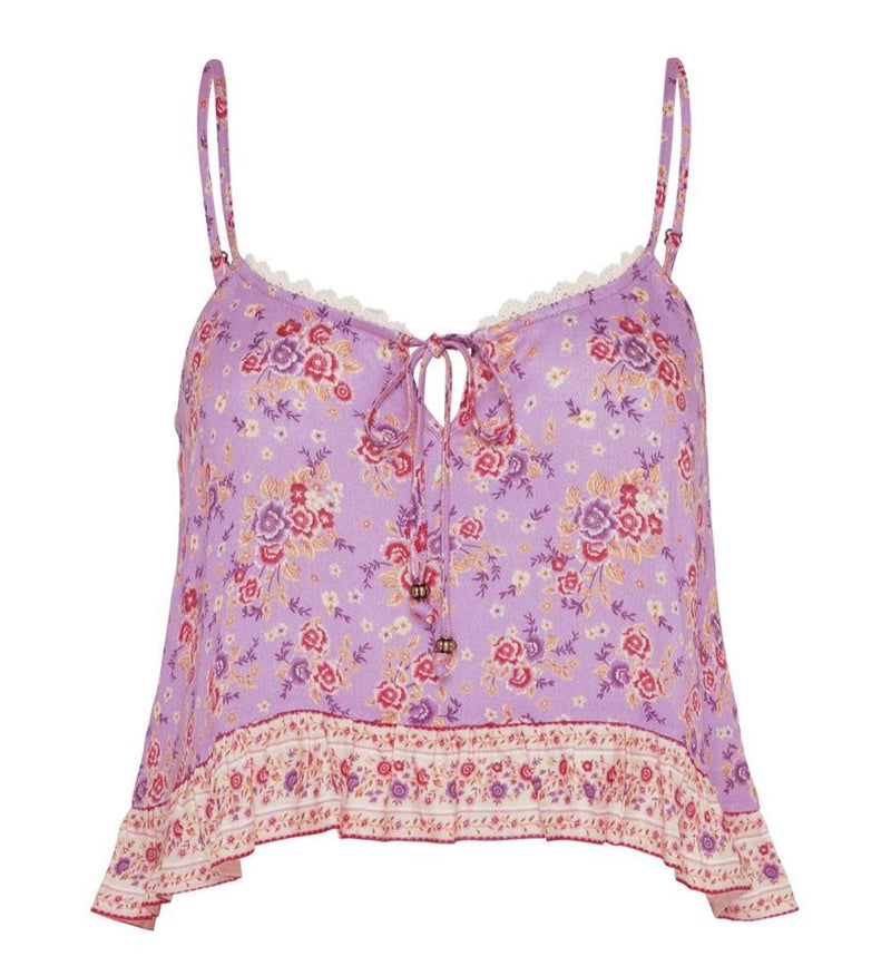 Arnhem Floral 'Harmony' Cropped Cami & Mini Skirt Set in Lilac