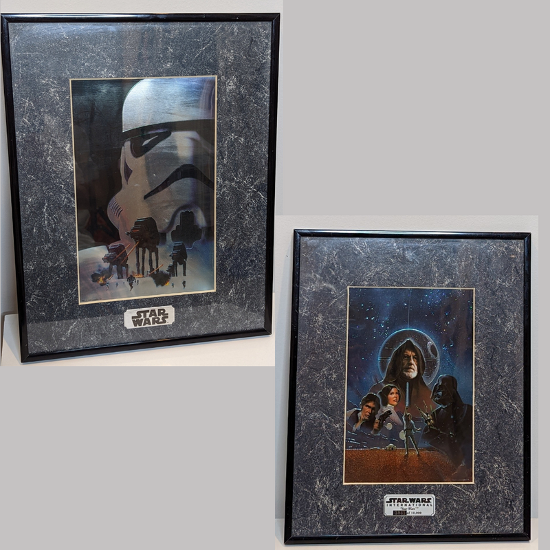 Star Wars Authentic Chromart Collectable Framed Art Set of 2