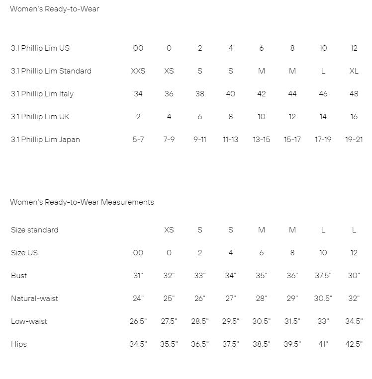    3.1 Phillip Lim Size chart Re_Find Preloved