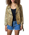 Alexander McQueen Animal Print Biker Jacket