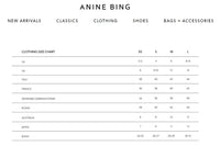 Annie Bing Size chart Re_Find Preloved