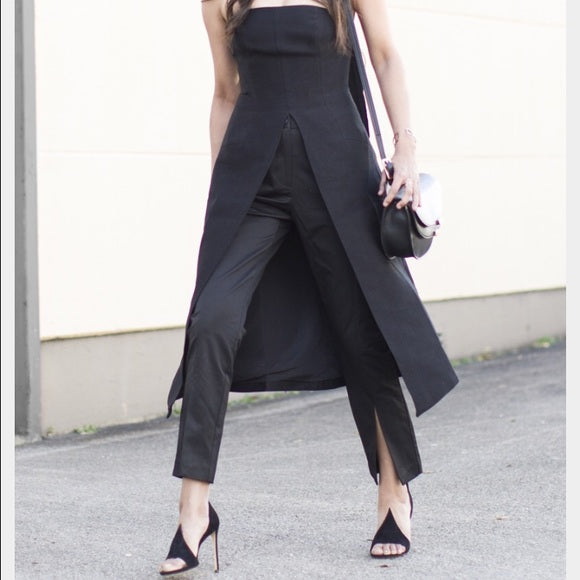 C/MEO Cameo Collective Split Leg Black Dress Pants