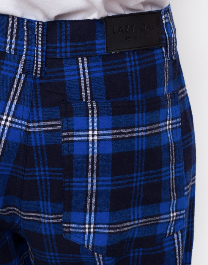 Lazy Oaf Unisex Torn Tartan Trousers