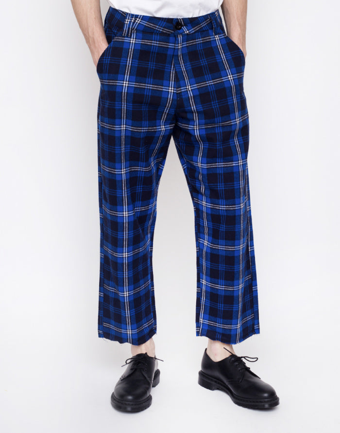 Lazy Oaf Unisex Torn Tartan Trousers