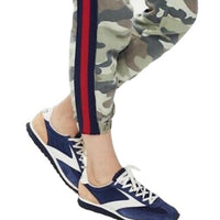 Mother Misfit Stripe Camo Jogger Pants