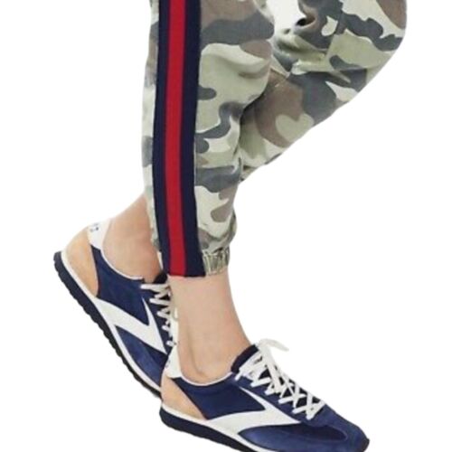 Mother Misfit Stripe Camo Jogger Pants