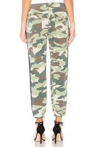 Mother Misfit Stripe Camo Jogger Pants