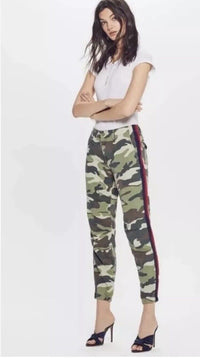 Mother Misfit Stripe Camo Jogger Pants