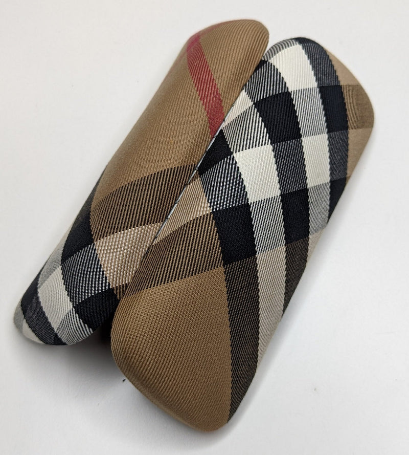 Burberry Check Plaid Hard Shell Glasses Case