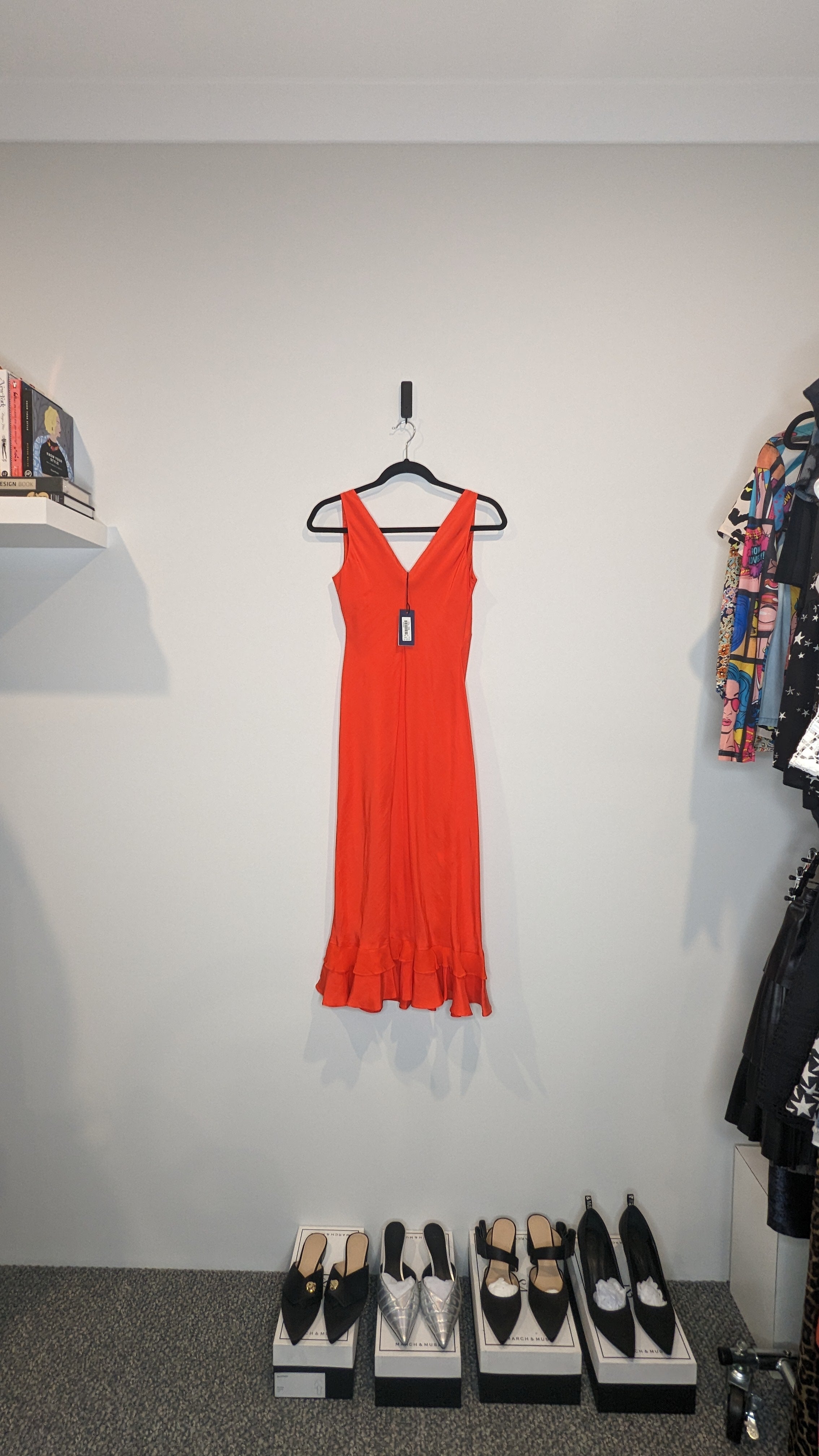 Witchery Orange Silk Tiered Slip Dress Re find Preloved