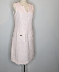 Karl Lagerfeld Paris Pale Pink Tweed Sheath Dress