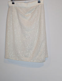 Aurelio Costarella Australia Off-White Sequin Draped Wrap Skirt