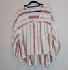 Tigerlily Stripe Long Sleeve Feathered Boho Blouse