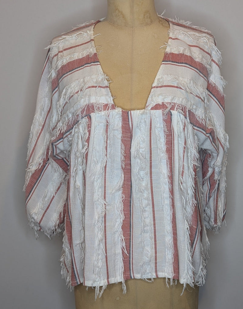 Stripe Long Sleeve Feathered Blouse, by Tigerlily&nbsp;