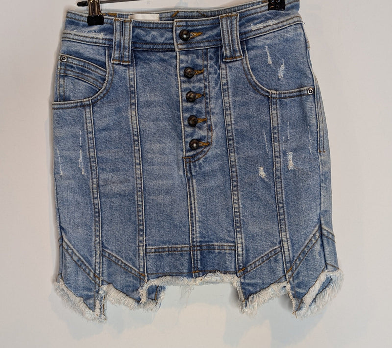 AJE Denim Mini Skirt