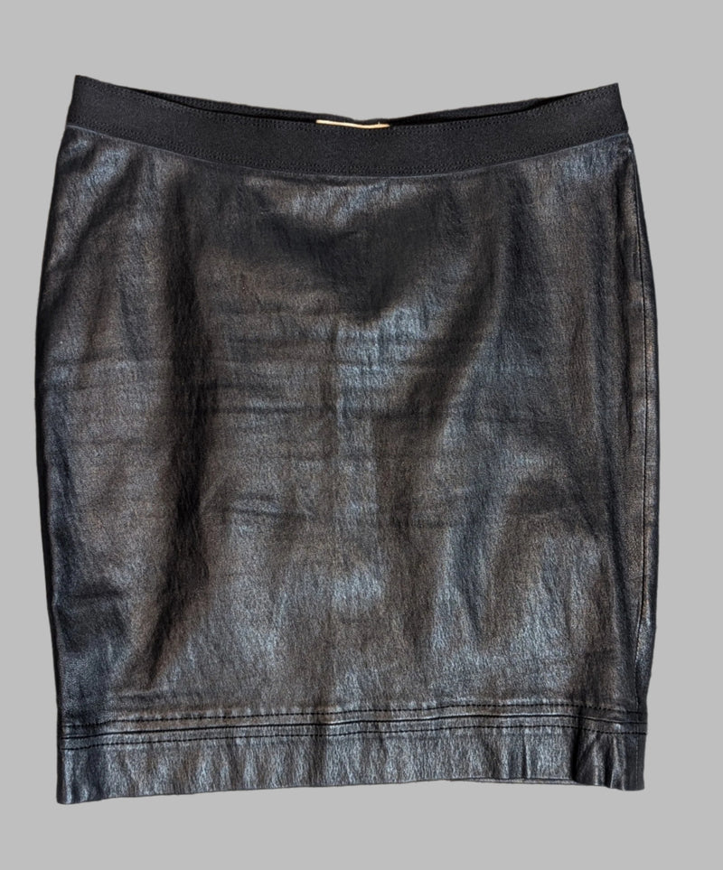 Helmut Lang Leather Fitted Mini Short Skirt