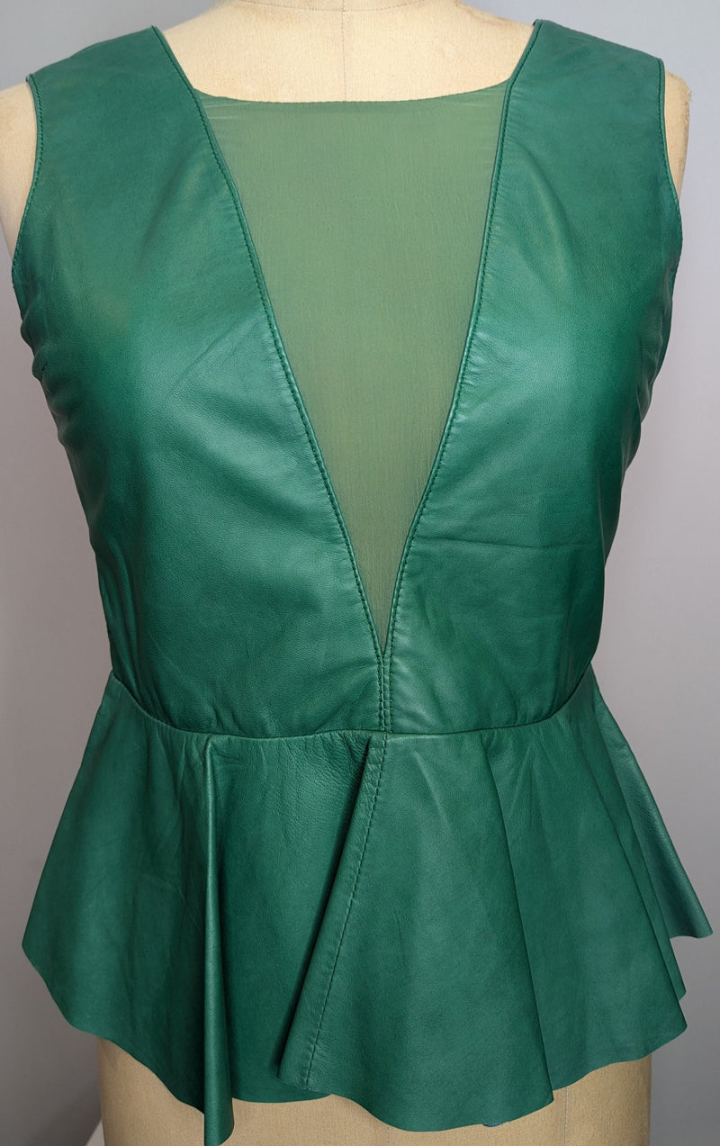 Coop by Trelise Cooper Green Leather Top