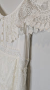 Tulle & Batiste White Lace Tiered Maxi Dress