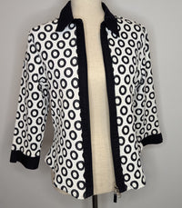 Joseph Ribkoff Black & White Pattern Stretch Jacket