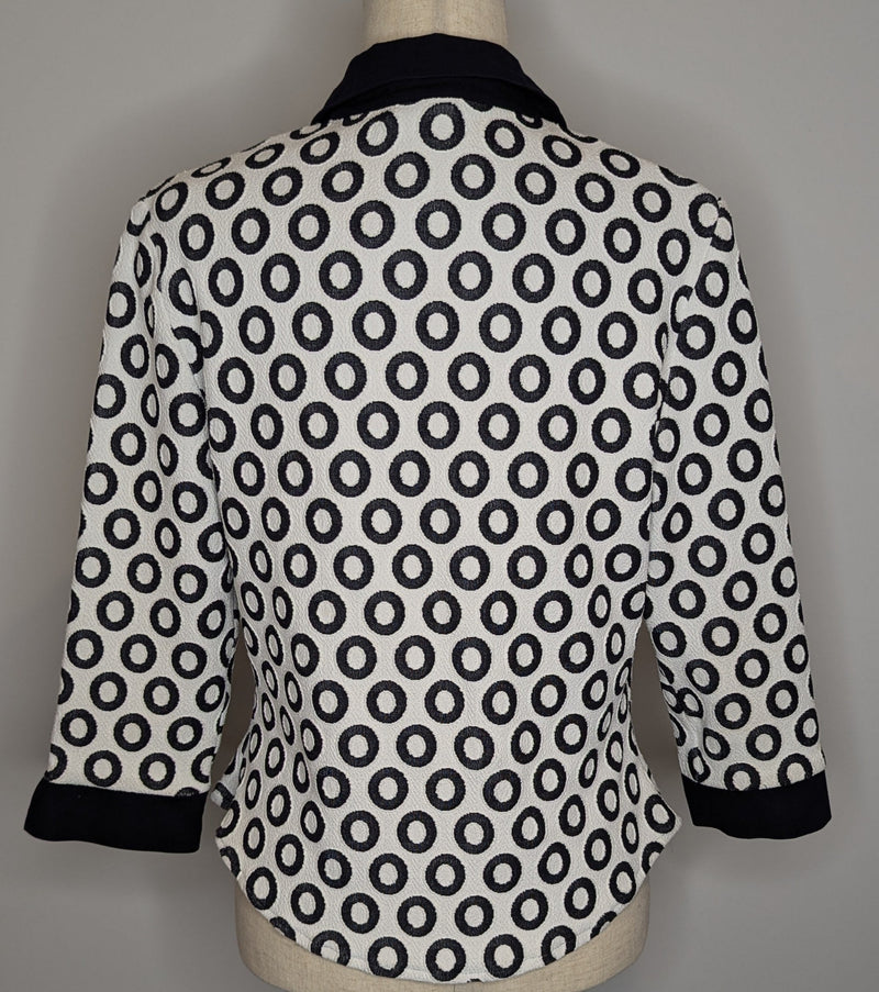 Joseph Ribkoff Black & White Pattern Stretch Jacket