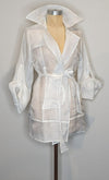 Vintage JV Selection White Sheer 'Organza' Trench