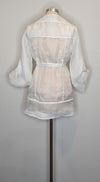 Vintage JV Selection White Sheer 'Organza' Trench