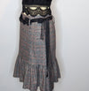 3.1 Phillip Lim Grey Plaid Print Pattern Pencil Ruffle Skirt Designer