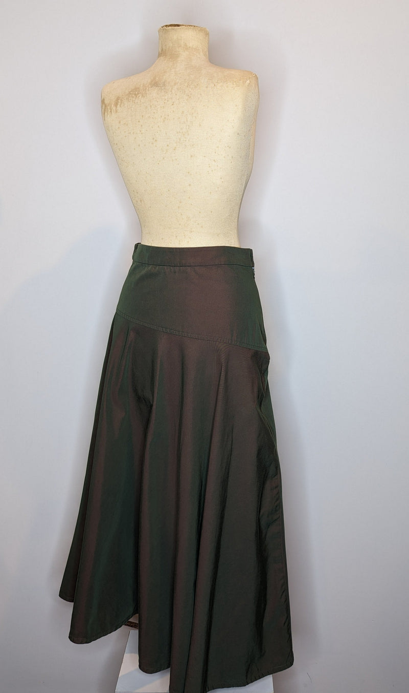 Alpha60 2-Tone A-line Maxi Skirt