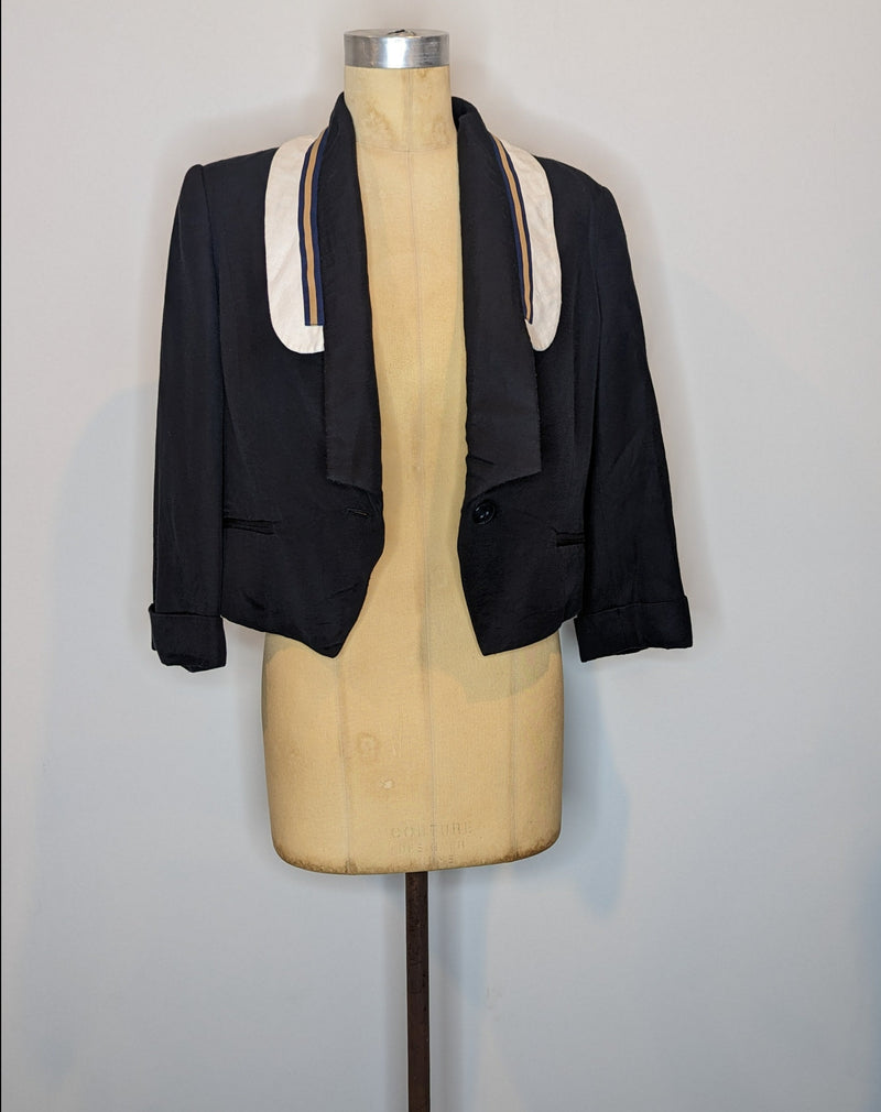 Trelise Cooper Black Linen Blazer Jacket