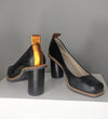 Gorman Square-Toe High Heel Leather Pumps