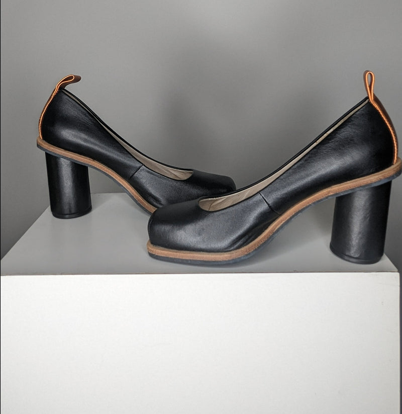 Gorman Square-Toe High Heel Leather Pumps