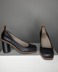 Gorman Square-Toe High Heel Leather Pumps