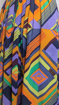 Gorman Multicolour Geometric Silk Skirt