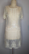 Flannel Cream Lace Dress