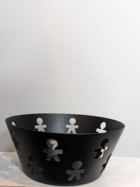 Alessi Black Steel Girotondo Boy Bowl / Basket