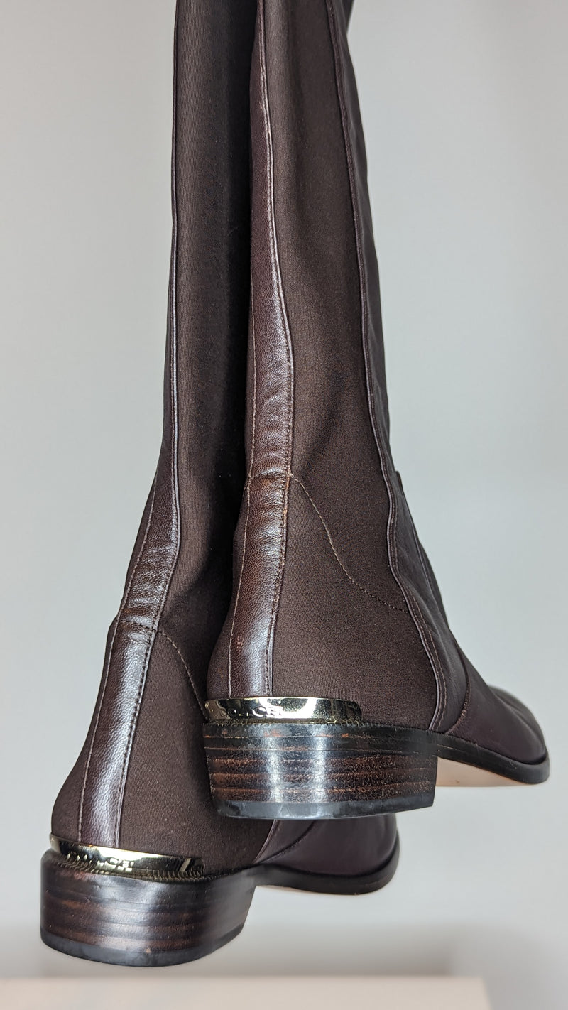 Coach Brown Leather Knee High Riding Boots 6