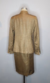 Carla Zampatti Gold & Black Textured Vintage Suit 2-Peice Skirt & Jacket