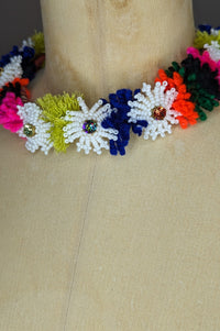 J.Crew Multicoloured Crystal Beaded Pom Pom Necklace