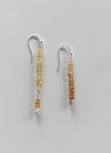 Asymetric Yellow Citrine Faceted Gemstone Earrings, by Re_find Preloved