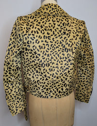 Alexander McQueen Animal Print Biker Jacket