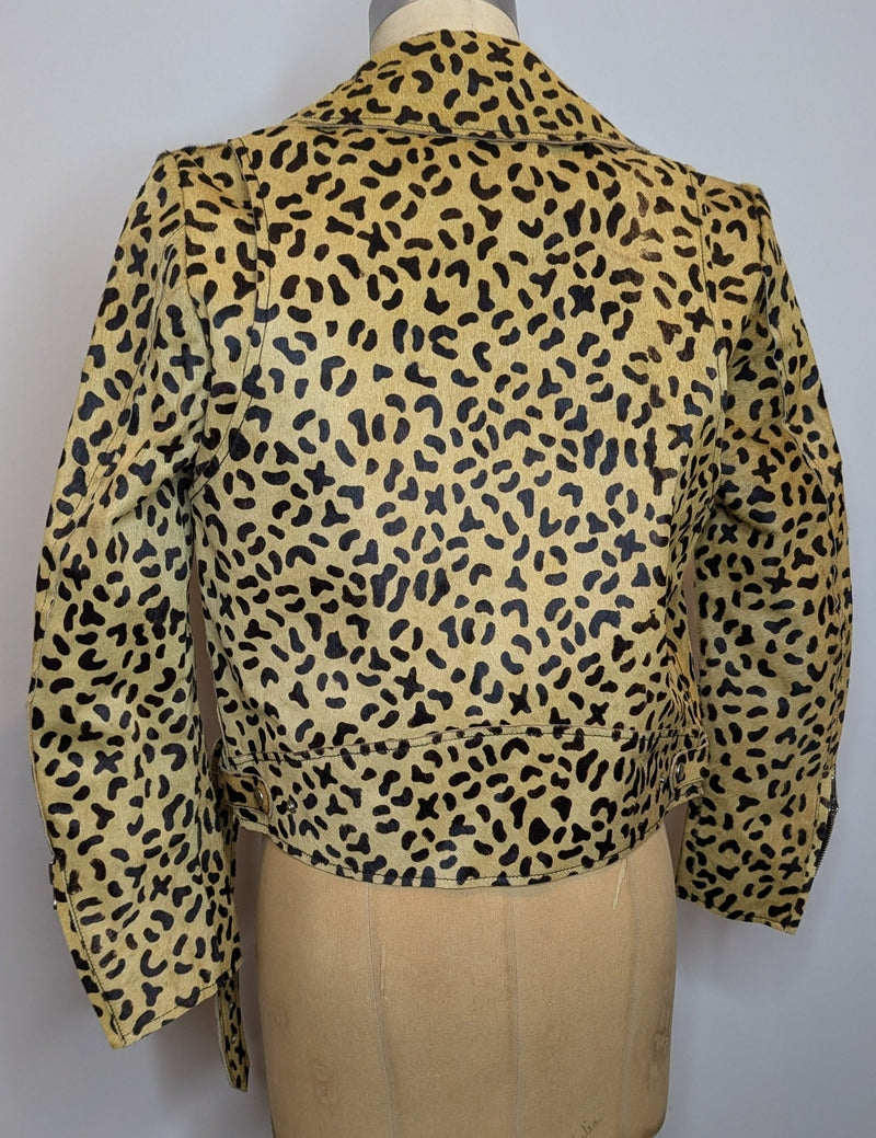 Alexander McQueen Animal Print Biker Jacket