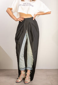 Sass & Bide Black Silk Maxi Skirt