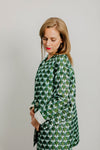 Maje Jaquard Metallic Parrot Print Coat