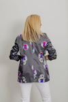 Scanlan & Theodore Grey / Multicolour Pattern Silk Blazer