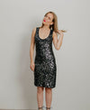 Jean Paul Berlin Vintage Black Sequin Mini Dress