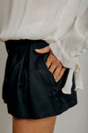 Alexander Wang Black Tailored Pleated Shorts