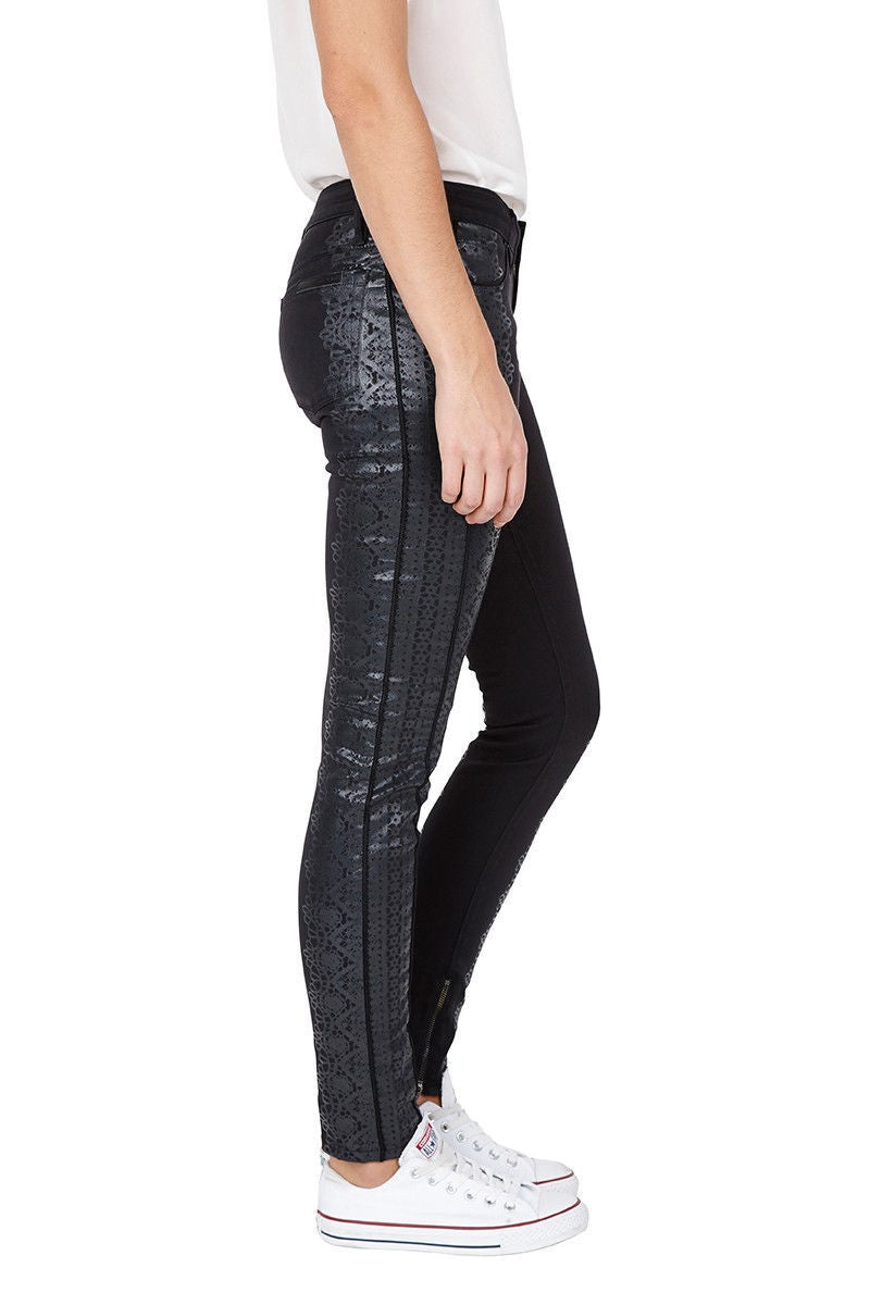 Sass & Bide Greaty 180 Black Lace Print Skinny Jeans